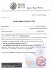 Avis d'immatriculation